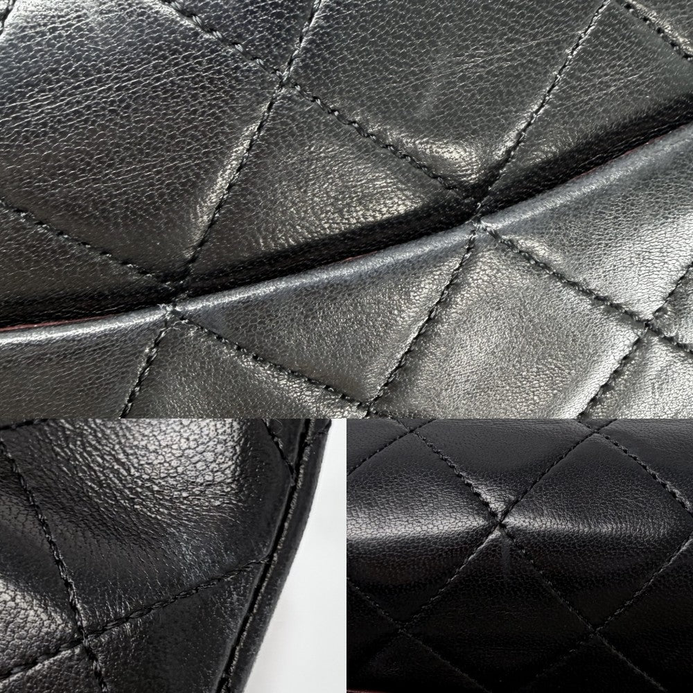 CHANEL シャネル ショルダーバッグ ミニマトラッセ チェーン ターンロック Mini Matelasse ヴィンテージ ココマーク ラムスキン ブラック 黒 ゴールド金具 レディース【中古品】