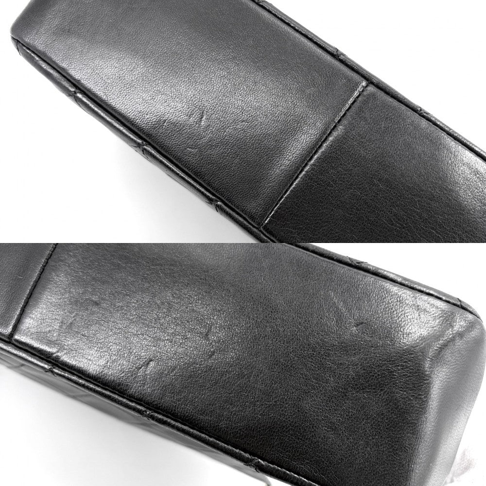 CHANEL シャネル ショルダーバッグ マトラッセ チェーン ターンロック Matelasse ココマーク ラムスキン ブラック 黒 ゴールド金具 レディース【中古品】