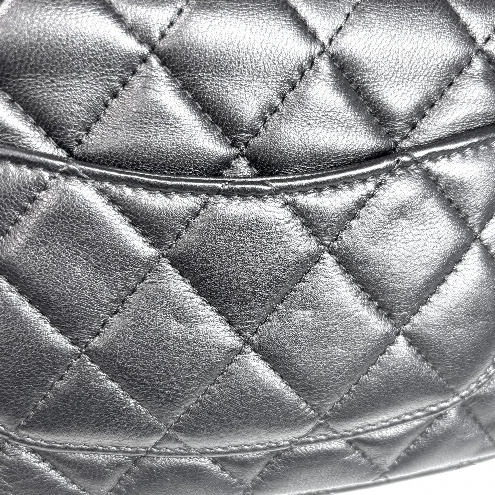 CHANEL シャネル ショルダーバッグ マトラッセ ココマーク チェーンショルダー ポシェット ラムスキン ブラック 黒 マットゴールド金具 レディース【中古品】