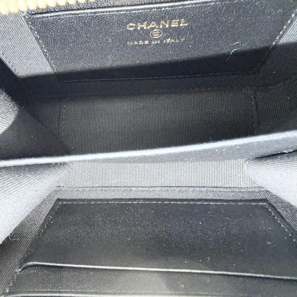 CHANEL シャネル ショルダーバッグ マトラッセ チェーンポシェット ココマーク ラムスキン ブラック 黒 ゴールド金具 レディース【中古品】