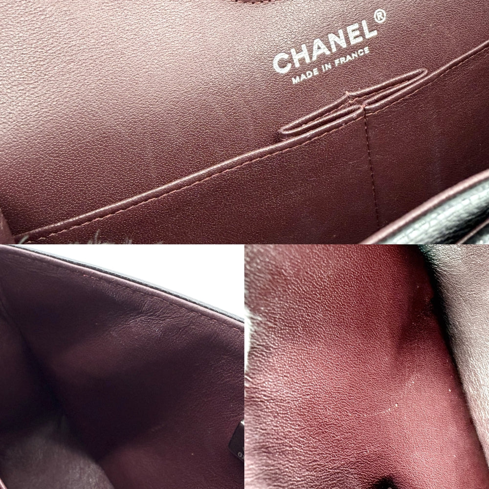 CHANEL シャネル ショルダーバッグ マトラッセ23 ダブルチェーン ダブルフラップ ココマーク ターンロック キャビアスキン ブラック 黒 シルバー金具 レディース【中古品】