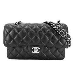 CHANEL シャネル ショルダーバッグ マトラッセ23 ダブルチェーン ダブルフラップ ココマーク ターンロック キャビアスキン ブラック 黒 シルバー金具 レディース【中古品】