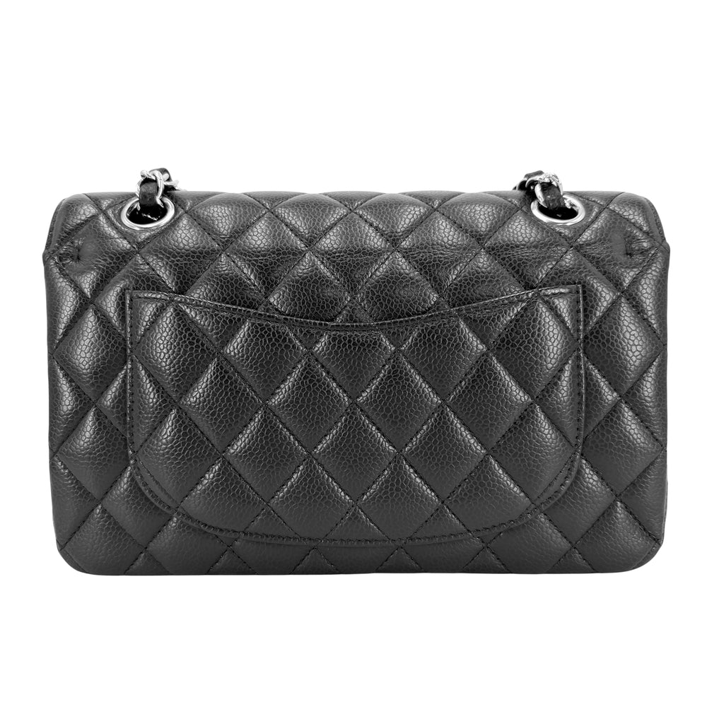 CHANEL シャネル ショルダーバッグ マトラッセ23 ダブルチェーン ダブルフラップ ココマーク ターンロック キャビアスキン ブラック 黒 シルバー金具 レディース【中古品】