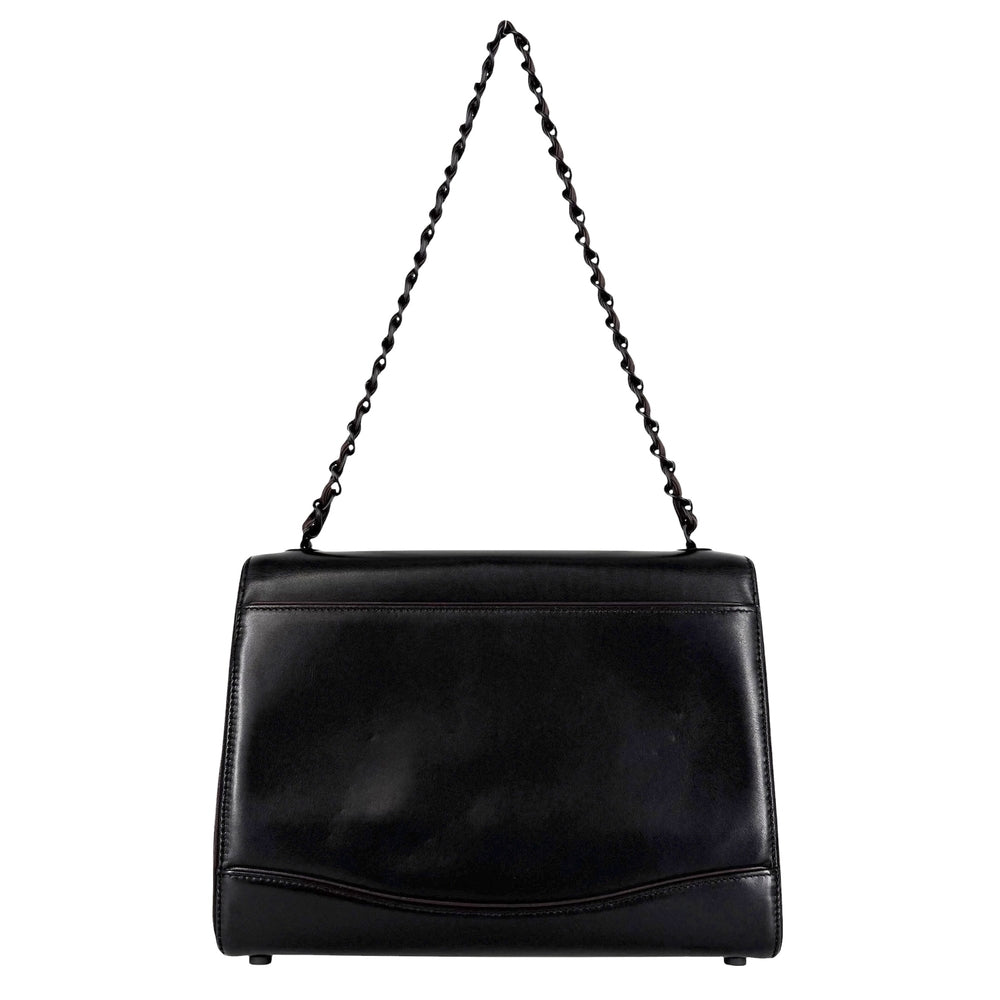 CHANEL シャネル ショルダーバッグ チェーンショルダーバッグ ココマーク ヴィンテージ レザー ブラック 黒 ボルドー ブラック金具 レディース【中古品】