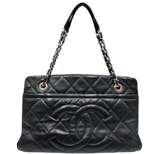 CHANEL シャネル ハンドバッグ マトラッセ チェーンショルダー ココマーク ココ 鞄 かばん キャビアスキン ブラック 黒 ゴールド金具 レディース【中古品】