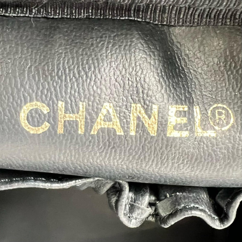 CHANEL シャネル バッグ マットキャビアスキン ブラック 黒 ゴールド金具 レディース【中古品】