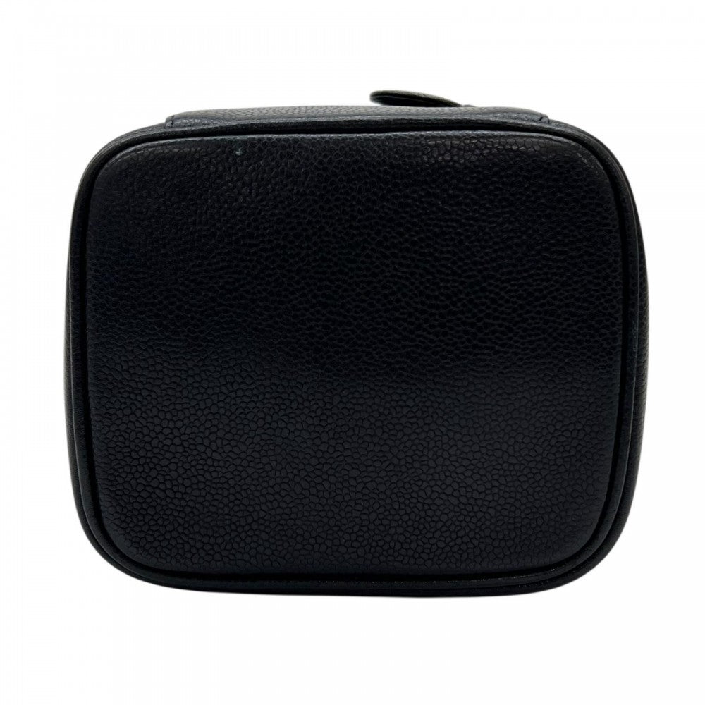 CHANEL シャネル バッグ マットキャビアスキン ブラック 黒 ゴールド金具 レディース【中古品】