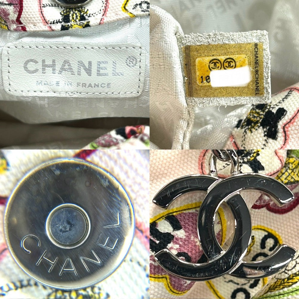 CHANEL シャネル ハンドバッグ チェーン ココマーク ハート アイコンモチーフ バレンタイン限定 キャンバス ピンク シルバー金具 レディース【中古品】