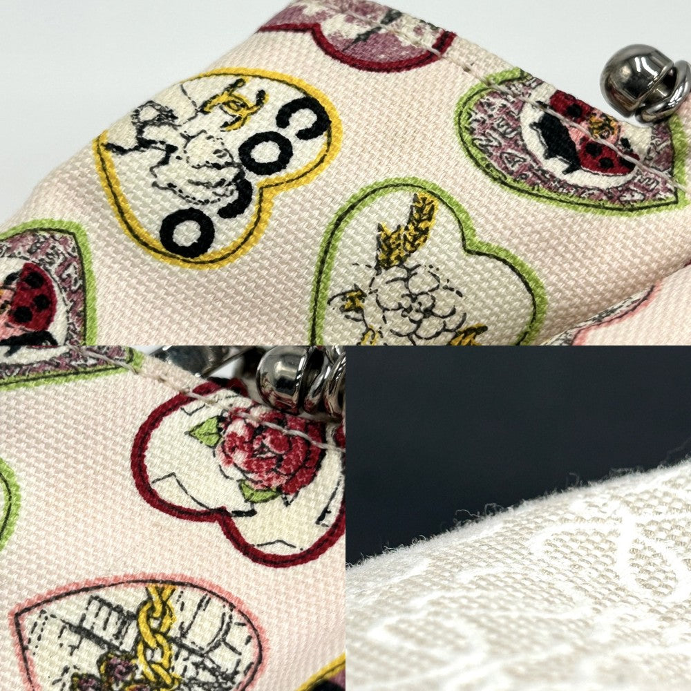 CHANEL シャネル ハンドバッグ チェーン ココマーク ハート アイコンモチーフ バレンタイン限定 キャンバス ピンク シルバー金具 レディース【中古品】
