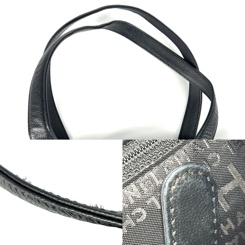 CHANEL シャネル ハンドバッグ チョコバー トートバッグ レザー ブラック 黒 シルバー金具 レディース【中古品】
