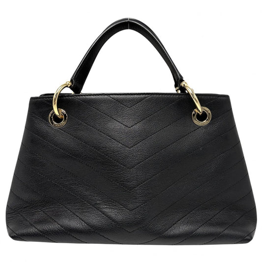 【開店SALE】 CHANEL シャネル 2WAY シェブロン Vステッチ チェーンショルダーバッグ ハンドバッグ ココマーク レザー ブラック 黒 ゴールド金具 レディース【中古品】