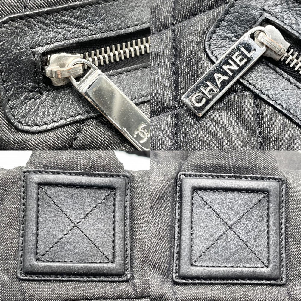 CHANEL シャネル ハンドバッグ コココクーンPM リバーシブル トートバッグ ココマーク Coco Cocoon マトラッセ キャンバス ナイロン グレー ボルドー シルバー金具 レディース【中古品】