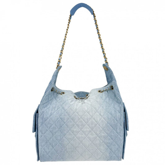 CHANEL シャネル ショルダーバッグ CHANEL25 スモールハンドバッグ チェーン ココマーク ポーチ付き AS5293 デニム インディゴ ゴールド金具 レディース【中古品】