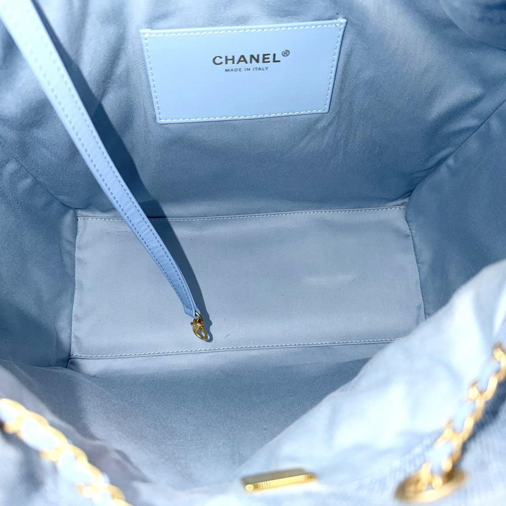 CHANEL シャネル ショルダーバッグ CHANEL25 スモールハンドバッグ チェーン ココマーク ポーチ付き AS5293 デニム インディゴ ゴールド金具 レディース【中古品】