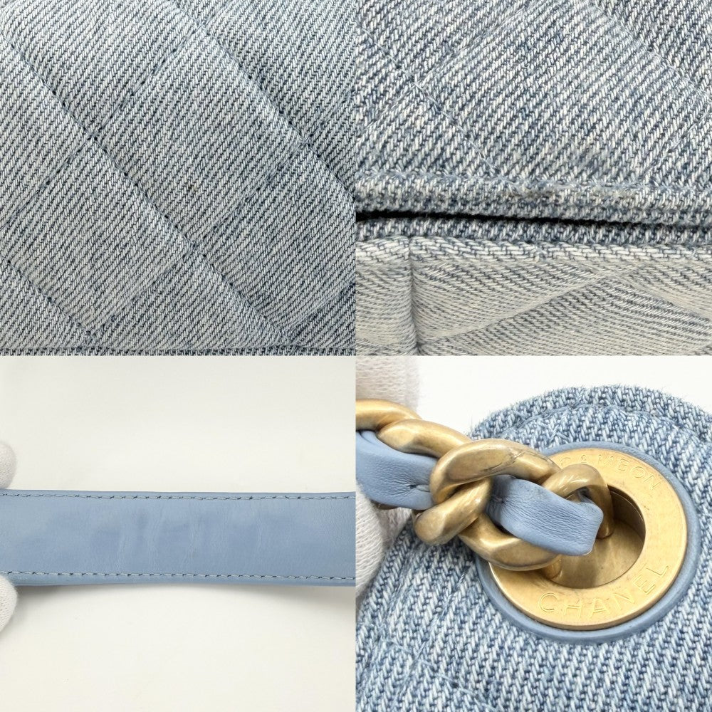 CHANEL シャネル ショルダーバッグ CHANEL25 スモールハンドバッグ チェーン ココマーク ポーチ付き AS5293 デニム インディゴ ゴールド金具 レディース【中古品】