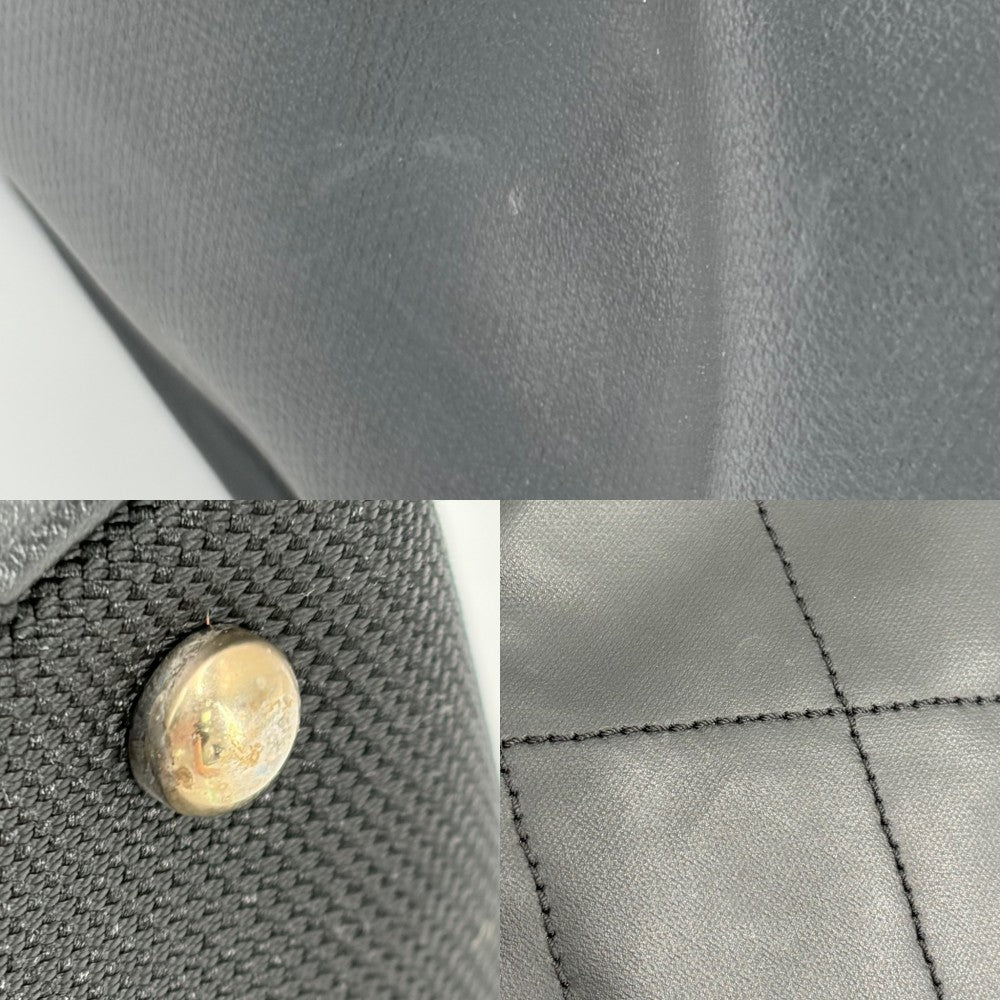 【開店SALE】 CHANEL シャネル ハンドバッグ パリビアリッツ トートPM トートバッグ ココマーク PVCコーティングキャンバス レザー ブラック 黒 シルバー金具 レディース【中古品】