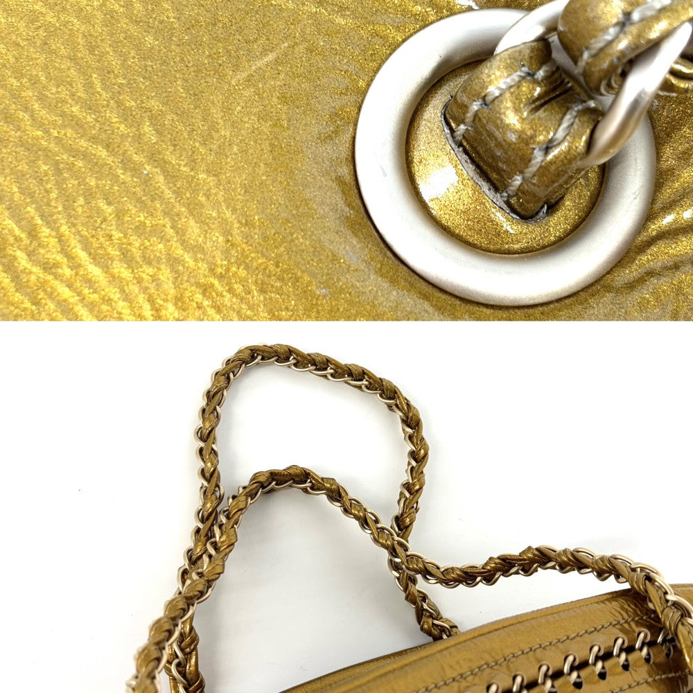 【開店SALE】 CHANEL シャネル ハンドバッグ ラグジュアリーライン ボストンバッグ ココマーク チェーンショルダー 鞄 かばん A31405 エナメル ゴールド ゴールド金具 レディース【中古品】