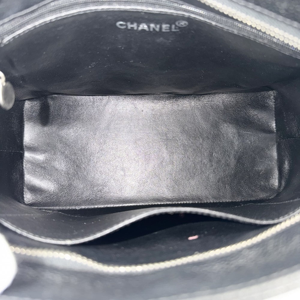 CHANEL シャネル ハンドバッグ マトラッセ 復刻トート トートバッグ ココマーク キャビアスキン ブラック 黒 シルバー金具 レディース【中古品】