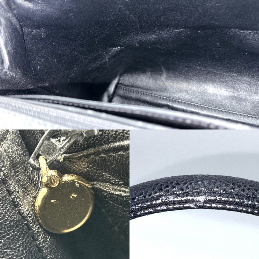 CHANEL シャネル ハンドバッグ マトラッセ ココマーク ターンロック トップハンドル A12397 キャビアスキン ブラック 黒 ゴールド金具 レディース【中古品】