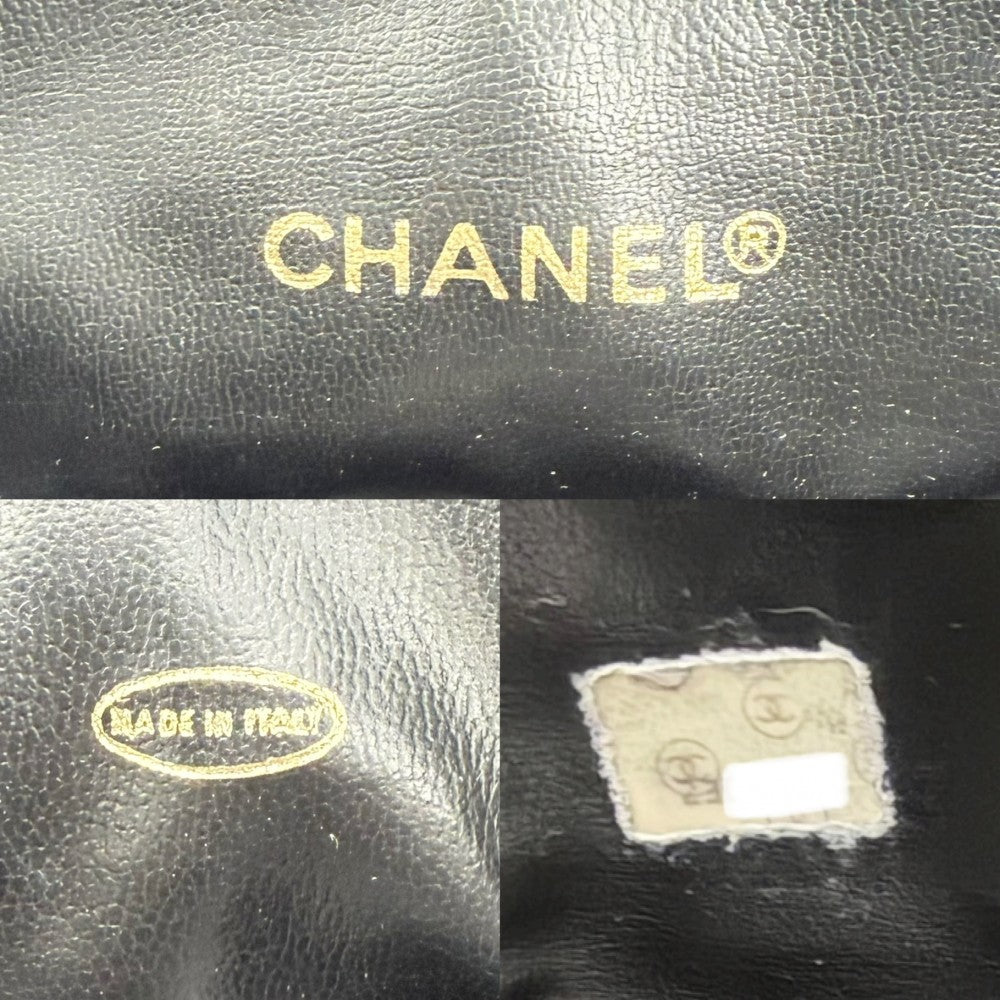 CHANEL シャネル ハンドバッグ ココマーク 巾着バッグ ココチャーム キャビアスキン ブラック 黒 ゴールド金具 レディース【中古品】