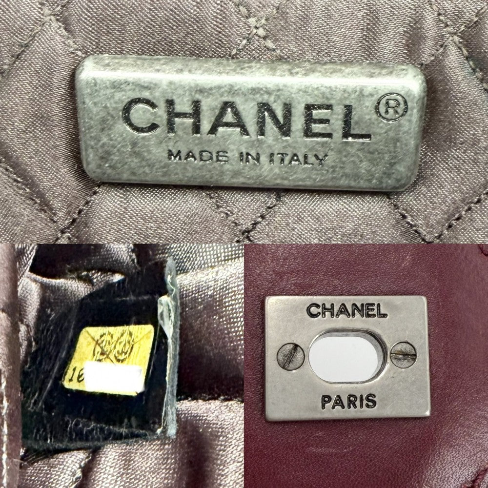 CHANEL シャネル ショルダーバッグ ココマーク チェック ハンドバッグ ツイード レザー レッド 赤 シルバー金具 レディース【中古品】