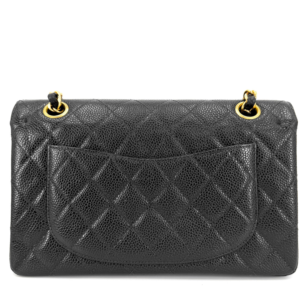 CHANEL シャネル ショルダーバッグ マトラッセ23 ダブルチェーン ダブルフラップ ココマーク ターンロック キャビアスキン ブラック 黒 ゴールド金具 レディース【中古品】