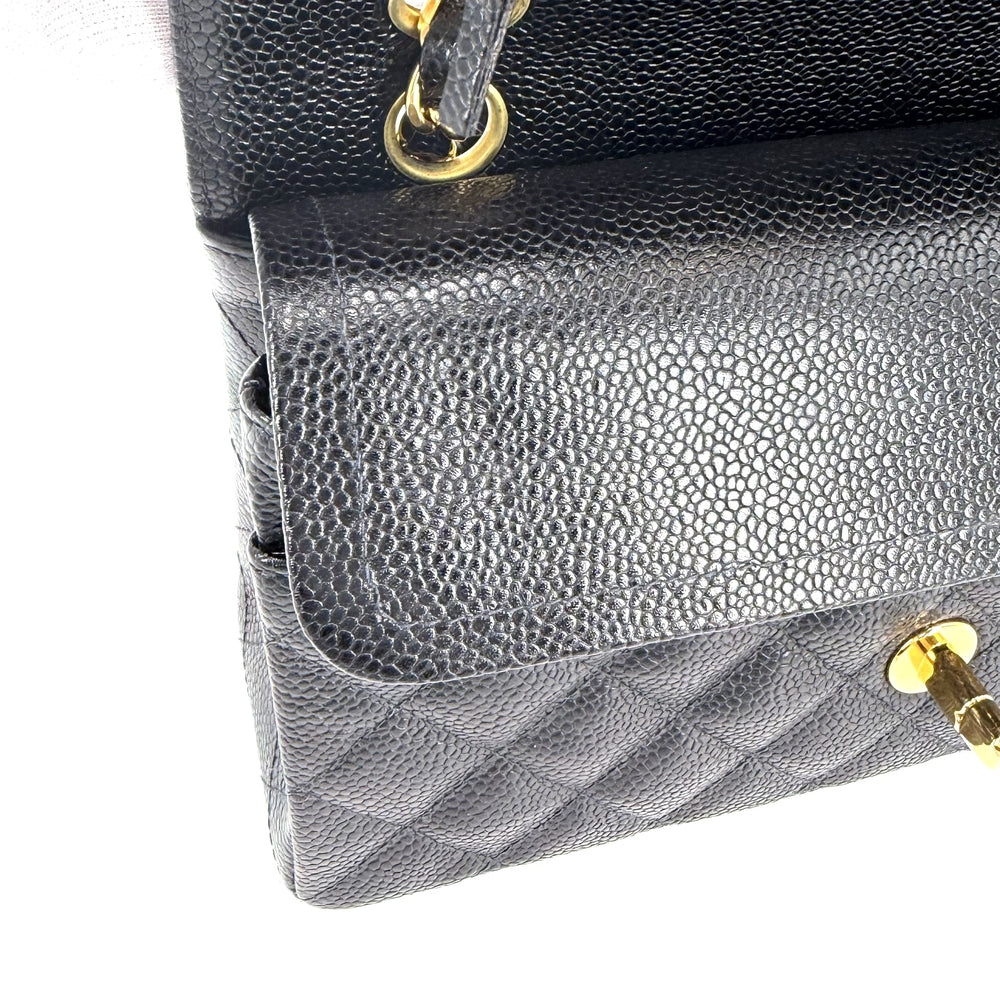 CHANEL シャネル ショルダーバッグ マトラッセ23 ダブルチェーン ダブルフラップ ココマーク ターンロック キャビアスキン ブラック 黒 ゴールド金具 レディース【中古品】