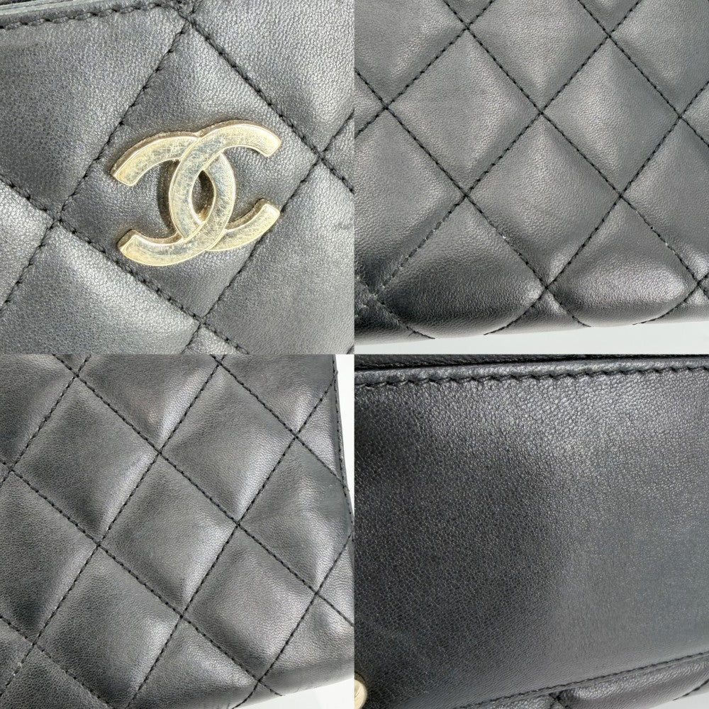 CHANEL シャネル ハンドバッグ マトラッセ ココマーク トートバッグ ラムスキン ブラック 黒 ゴールド金具 レディース【中古品】