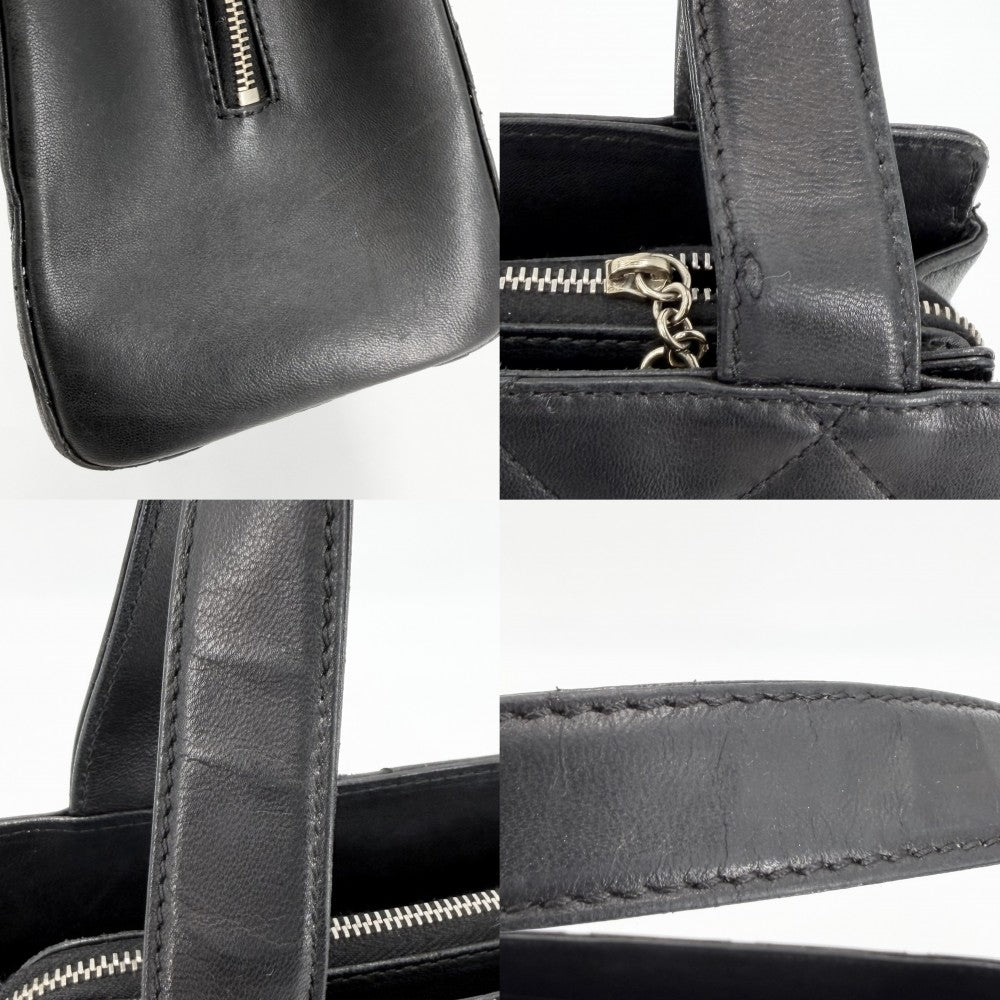 CHANEL シャネル ハンドバッグ マトラッセ ココマーク トートバッグ ラムスキン ブラック 黒 ゴールド金具 レディース【中古品】
