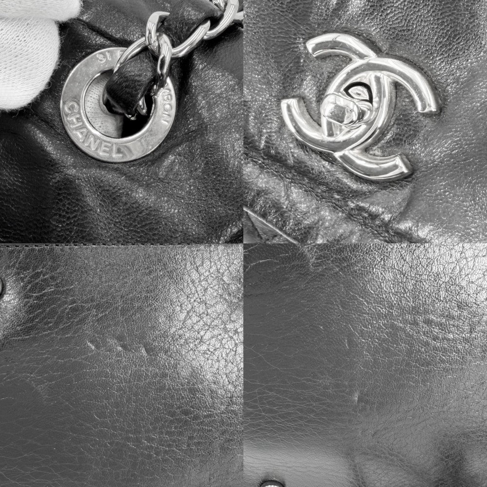 CHANEL シャネル リュック マトラッセ バックパック チェーンショルダー ターンロック ココマーク レザー ブラック 黒 シルバー金具 レディース【中古品】