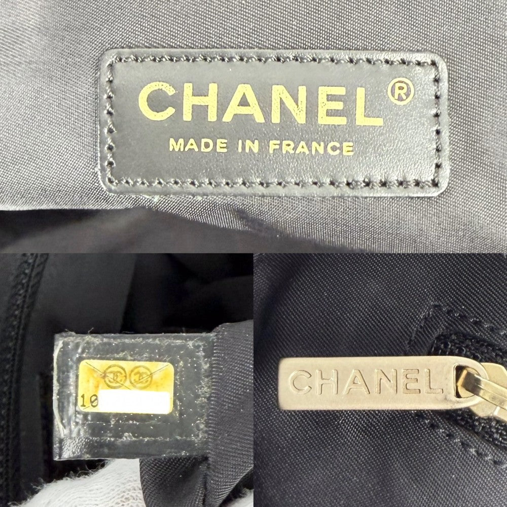 CHANEL シャネル トートバッグ ニュートラベルライン トートMM ハンドバッグ ココマーク A15991 レザー ナイロンキャンバス ブラック 黒 ゴールド金具 レディース【中古品】