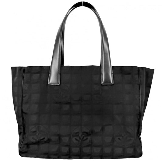 CHANEL シャネル トートバッグ ニュートラベルライン トートMM ハンドバッグ ココマーク A15991 レザー ナイロンキャンバス ブラック 黒 ゴールド金具 レディース【中古品】
