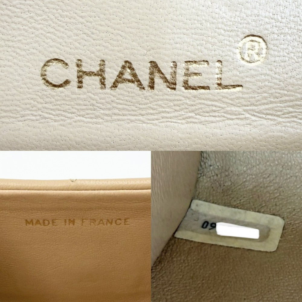 CHANEL シャネル ハンドバッグ マトラッセ トップハンドル ミニバッグ ヴィンテージ ココマーク ラムスキン ベージュ ゴールド金具 ボーイズ【中古品】
