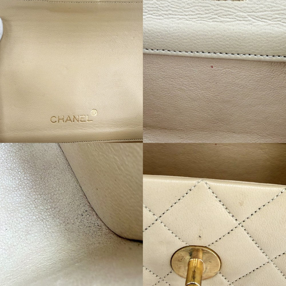 CHANEL シャネル ハンドバッグ マトラッセ トップハンドル ミニバッグ ヴィンテージ ココマーク ラムスキン ベージュ ゴールド金具 ボーイズ【中古品】