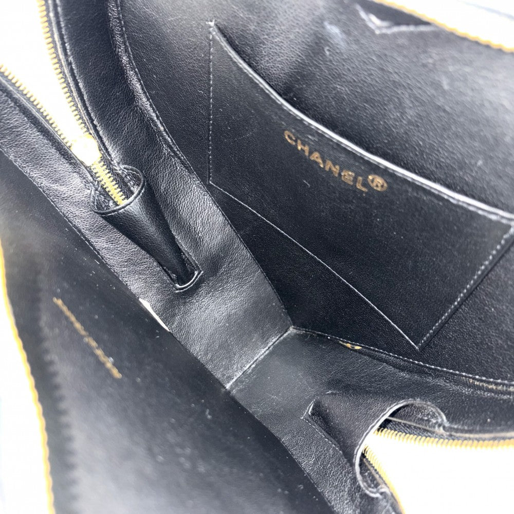 CHANEL シャネル ハンドバッグ マトラッセ ハートバニティバッグ ココマーク キルティング ヴィンテージ パテントレザー ブラック 黒 ゴールド金具 レディース【中古品】