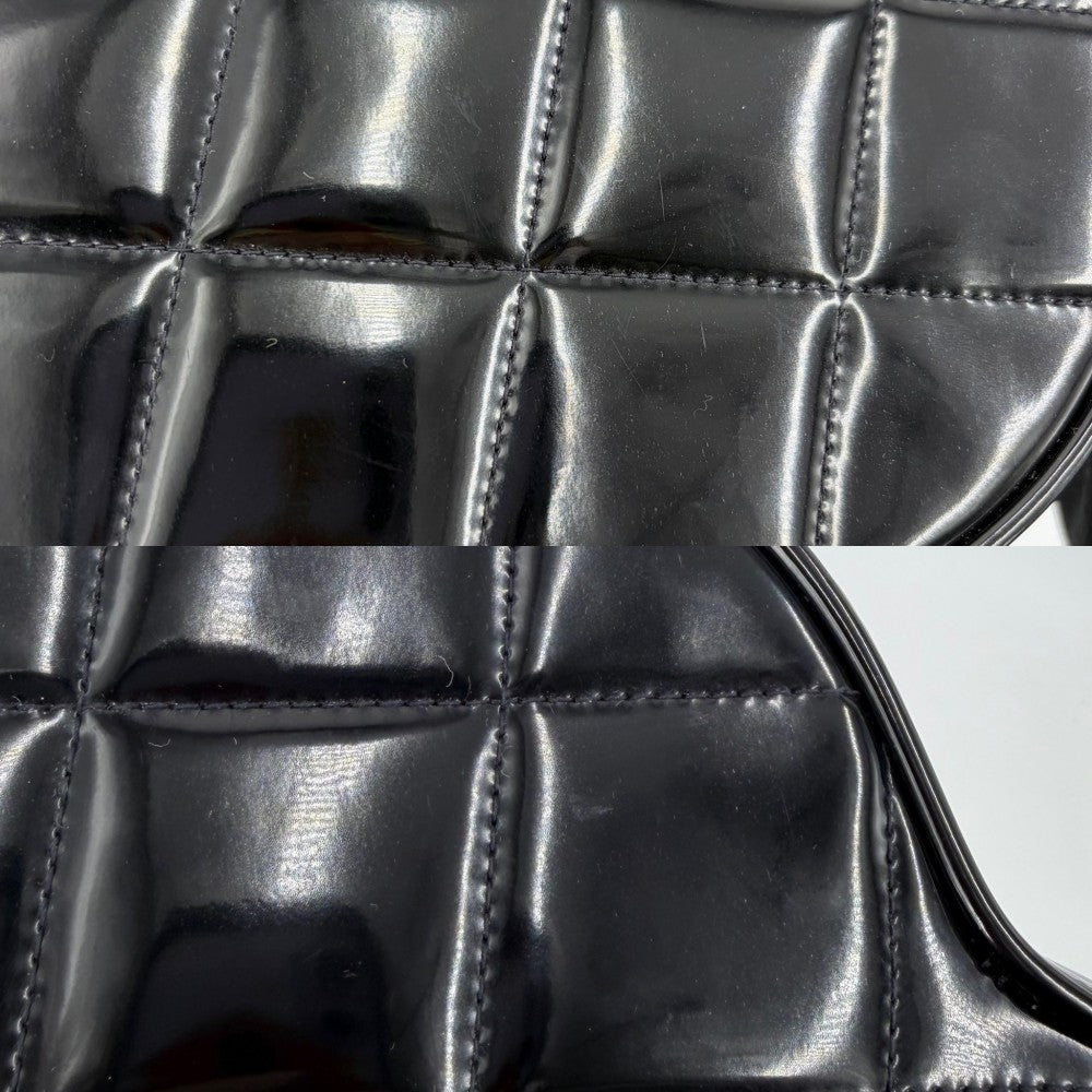 CHANEL シャネル ハンドバッグ マトラッセ ハートバニティバッグ ココマーク キルティング ヴィンテージ パテントレザー ブラック 黒 ゴールド金具 レディース【中古品】