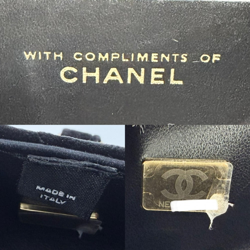 CHANEL シャネル 2WAY マトラッセ ショルダーバッグ ハンドバッグ ベルベット ターンロック ココマーク ベロア ブラック 黒 ゴールド金具 レディース【中古品】
