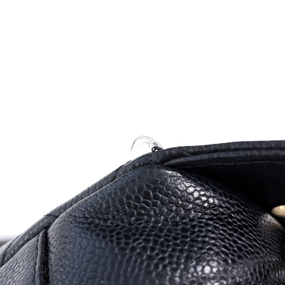 CHANEL シャネル トートバッグ PTT マトラッセ チェーンハンドバッグ ココマーク キャビアスキン ブラック 黒 ゴールド金具 レディース【中古品】