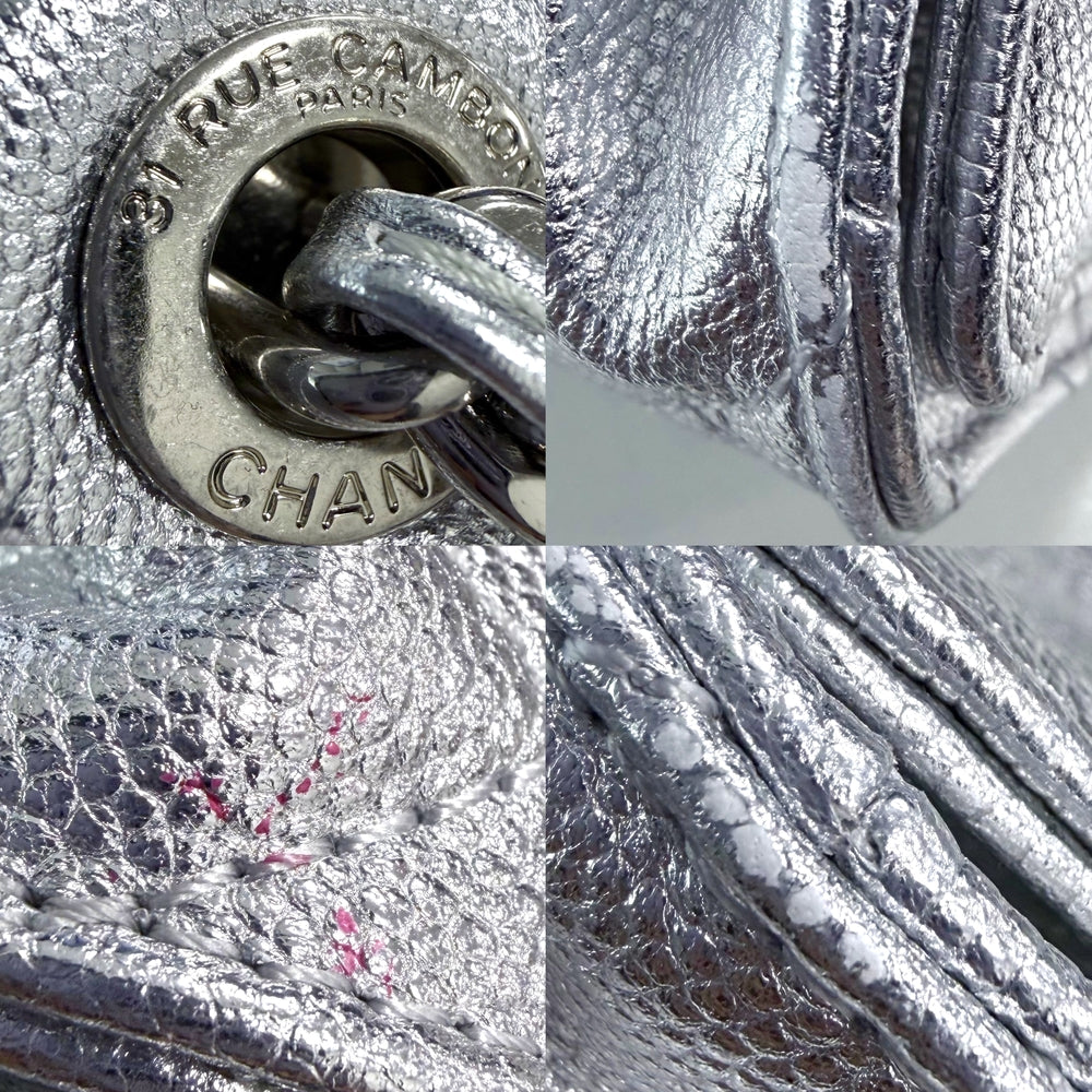 CHANEL シャネル ハンドバッグ チェーンショルダーバッグ ココマーク 鞄 かばん キャビアスキン シルバー シルバー金具 レディース【中古品】