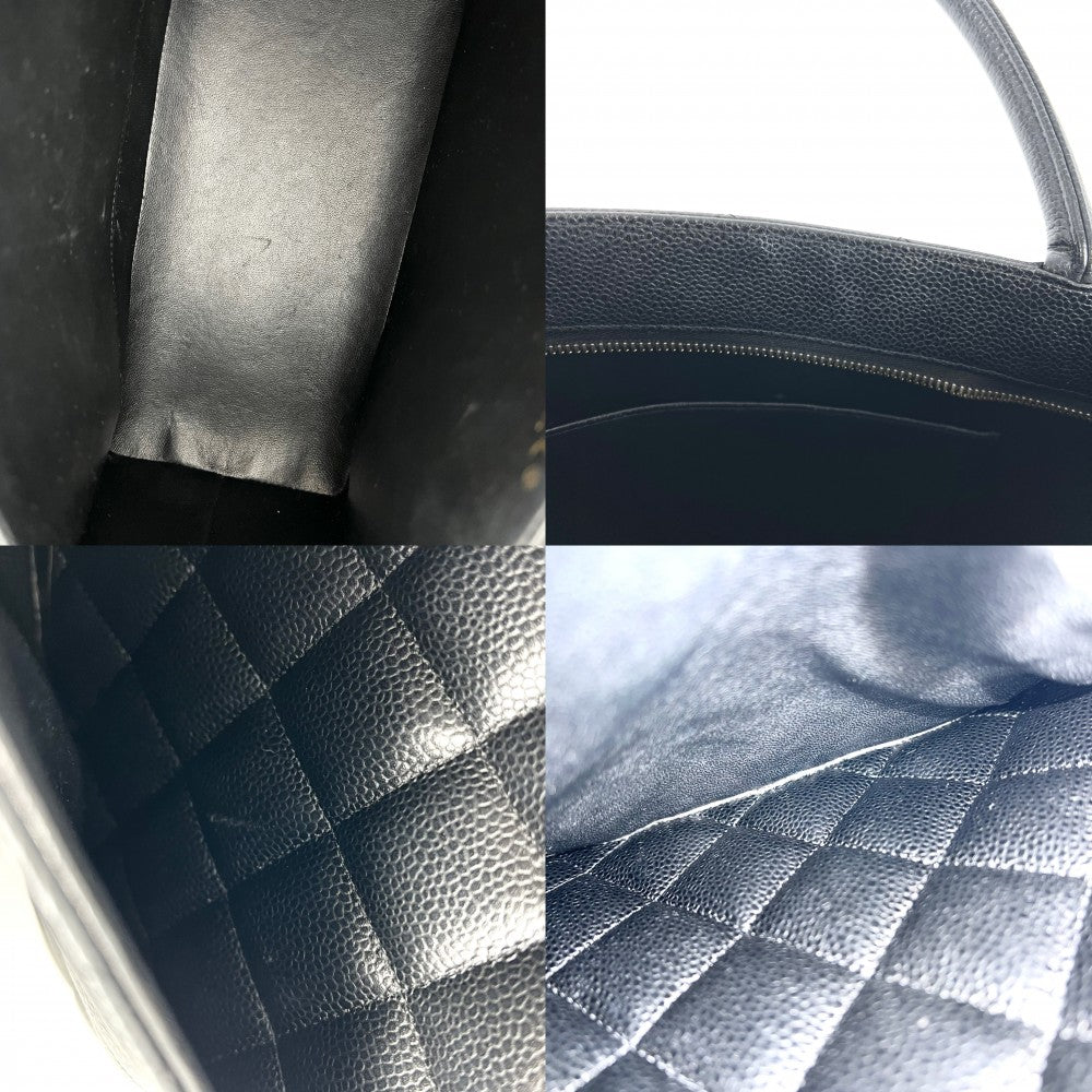 【開店SALE】 CHANEL シャネル トートバッグ マトラッセ 復刻トート ハンドバッグ ココマーク A01804 キャビアスキン ブラック 黒 ゴールド金具 レディース【中古品】