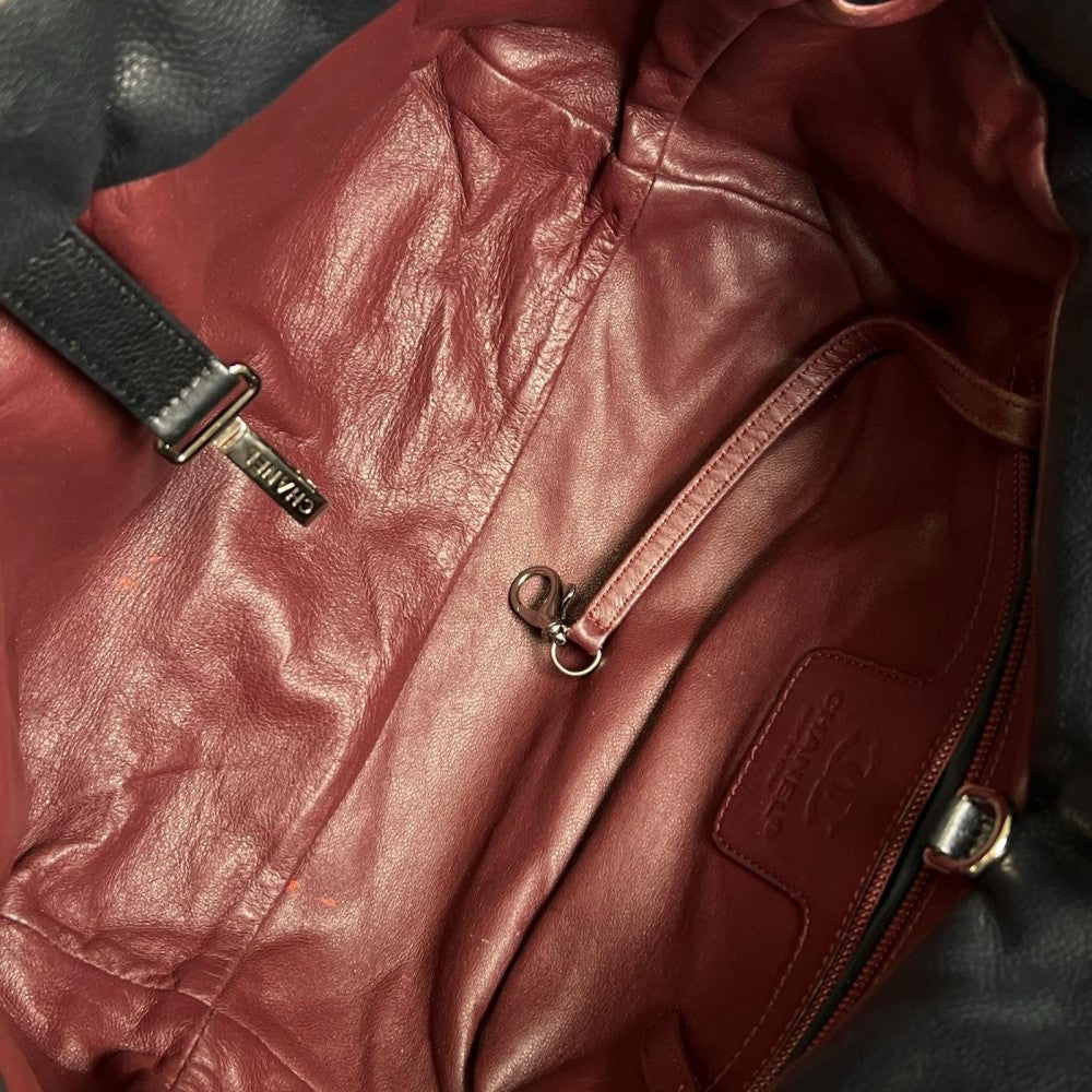 CHANEL シャネル ハンドバッグ コココクーン　13番台 レザー ブラック 黒 シルバー金具 レディース【中古品】