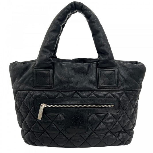 CHANEL シャネル ハンドバッグ コココクーン　13番台 レザー ブラック 黒 シルバー金具 レディース【中古品】