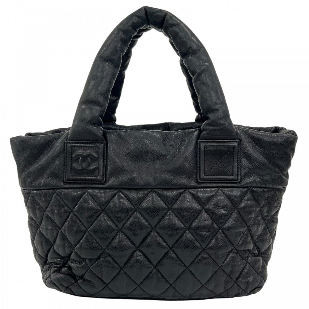CHANEL シャネル ハンドバッグ コココクーン　13番台 レザー ブラック 黒 シルバー金具 レディース【中古品】