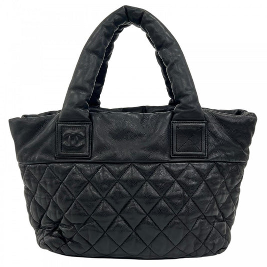 CHANEL シャネル ハンドバッグ コココクーン　13番台 レザー ブラック 黒 シルバー金具 レディース【中古品】