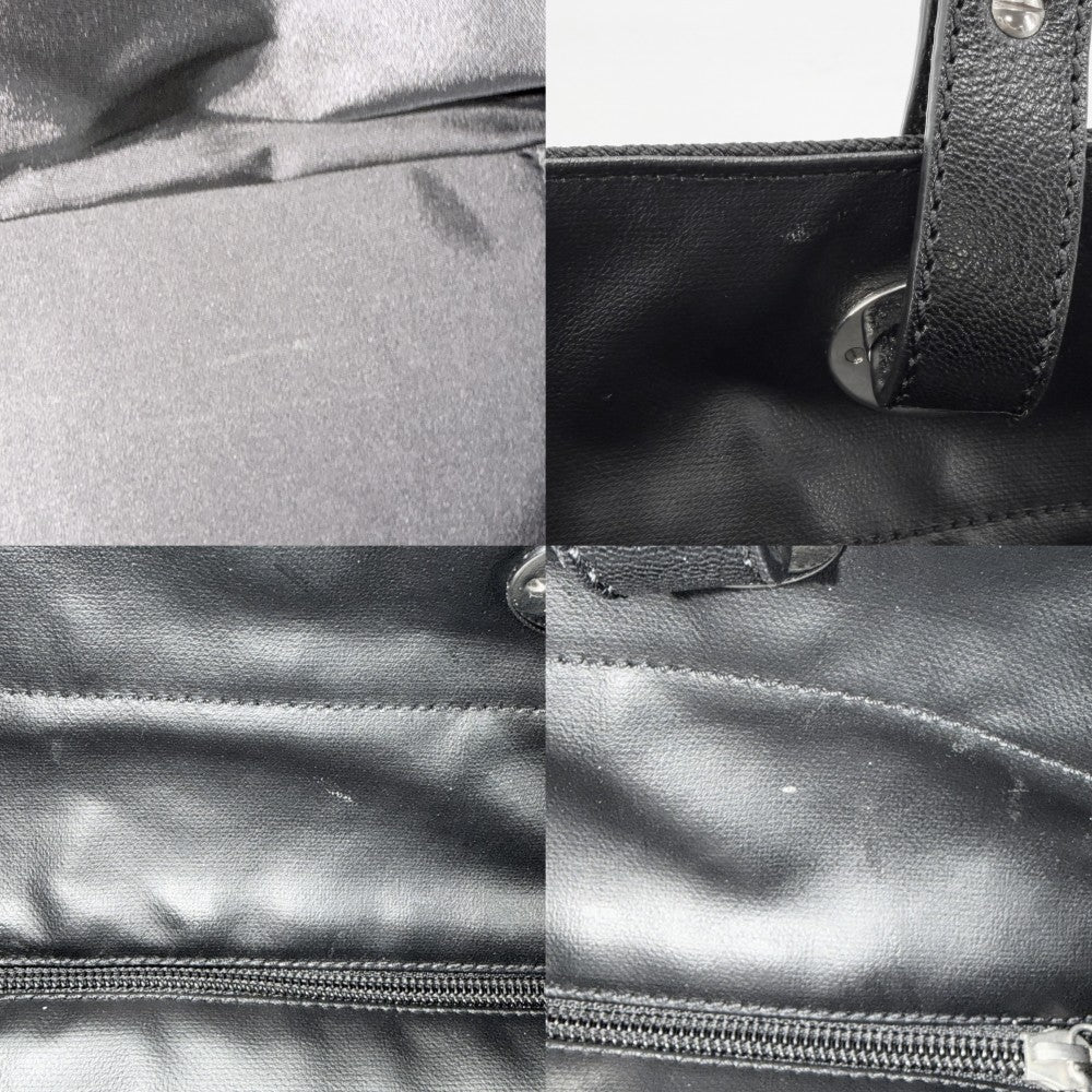 CHANEL シャネル トートバッグ パリビアリッツMM ハンドバッグ ココマーク ココマーク A34209 コーティングキャンバス レザー ブラック 黒 シルバー金具 レディース【中古品】
