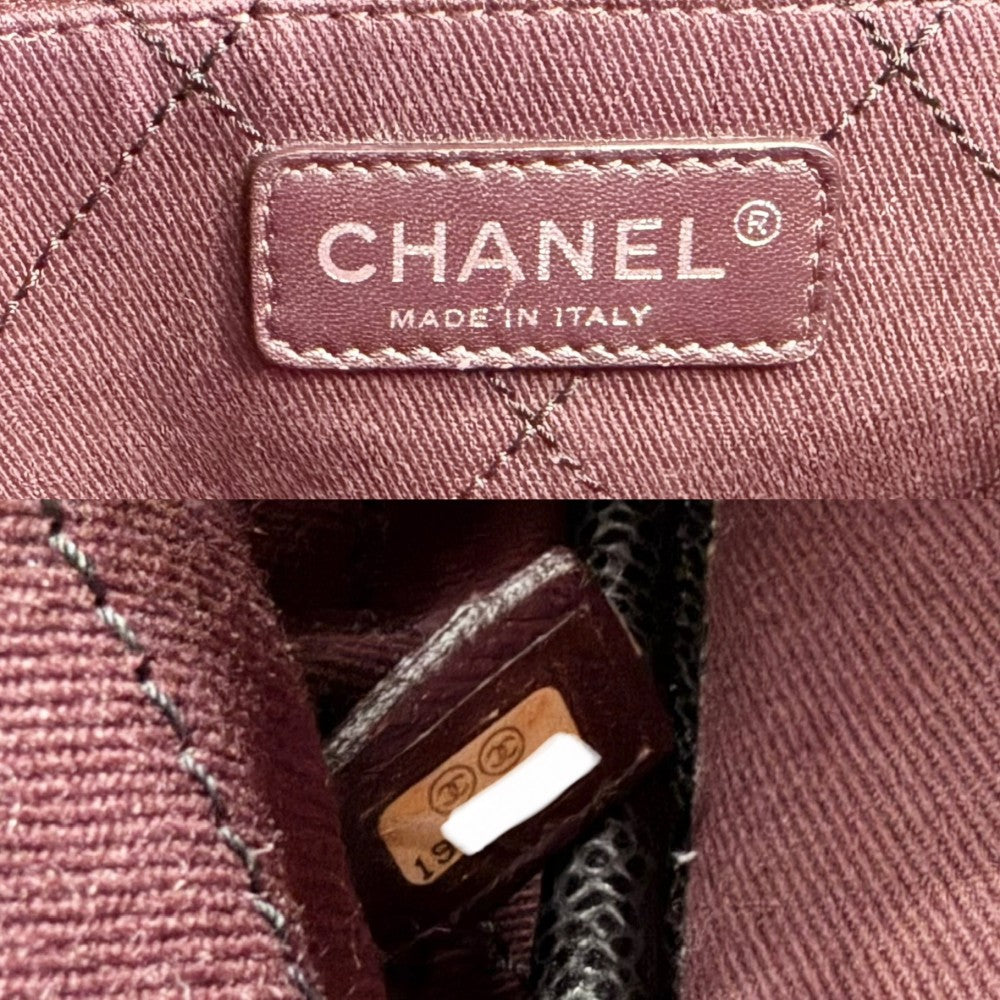 CHANEL シャネル ハンドバッグ オンザロード ワイルドステッチ トートバッグ ココマーク A92211 レザー キャビアスキン ブラック 黒 シルバー金具 レディース【中古品】