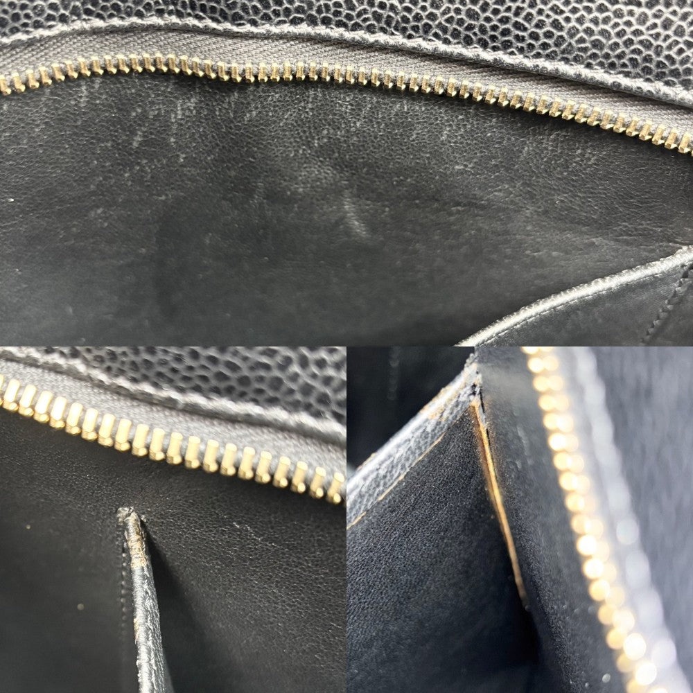 CHANEL シャネル ハンドバッグ マトラッセ 復刻トート トートバッグ キャビアスキン ブラック 黒 ゴールド金具 レディース【中古品】