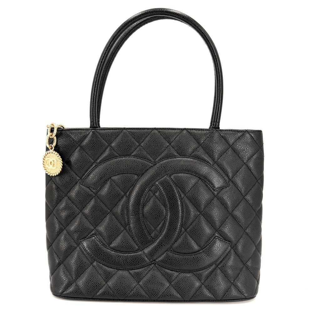 CHANEL シャネル ハンドバッグ マトラッセ 復刻トート トートバッグ キャビアスキン ブラック 黒 ゴールド金具 レディース【中古品】