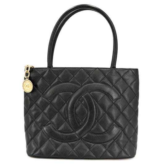 【開店SALE】 CHANEL シャネル ハンドバッグ マトラッセ 復刻トート トートバッグ キャビアスキン ブラック 黒 ゴールド金具 レディース【中古品】