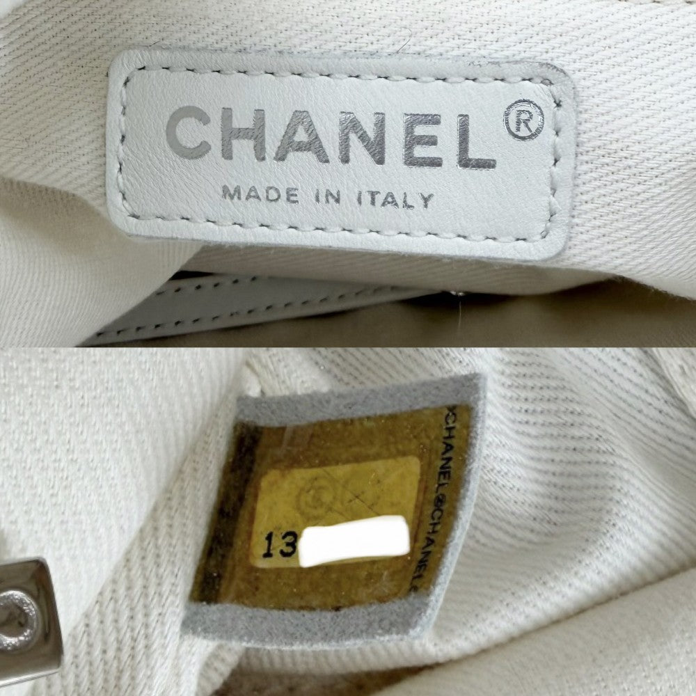 CHANEL シャネル トートバッグ カメリア マトラッセ チェーン ココマーク ハンドバッグ フェイクファー ホワイト 白 シルバー金具 レディース【中古品】